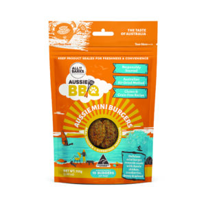 All Barks Aussie Mini Burgers Chicken & Superfood Dog Treats 110g (Approx 10)